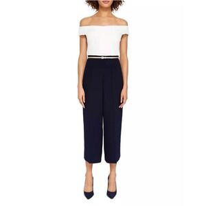 Ted Baker Off-the-Shoulder Culotte Jumpsuit Size 2=US 6